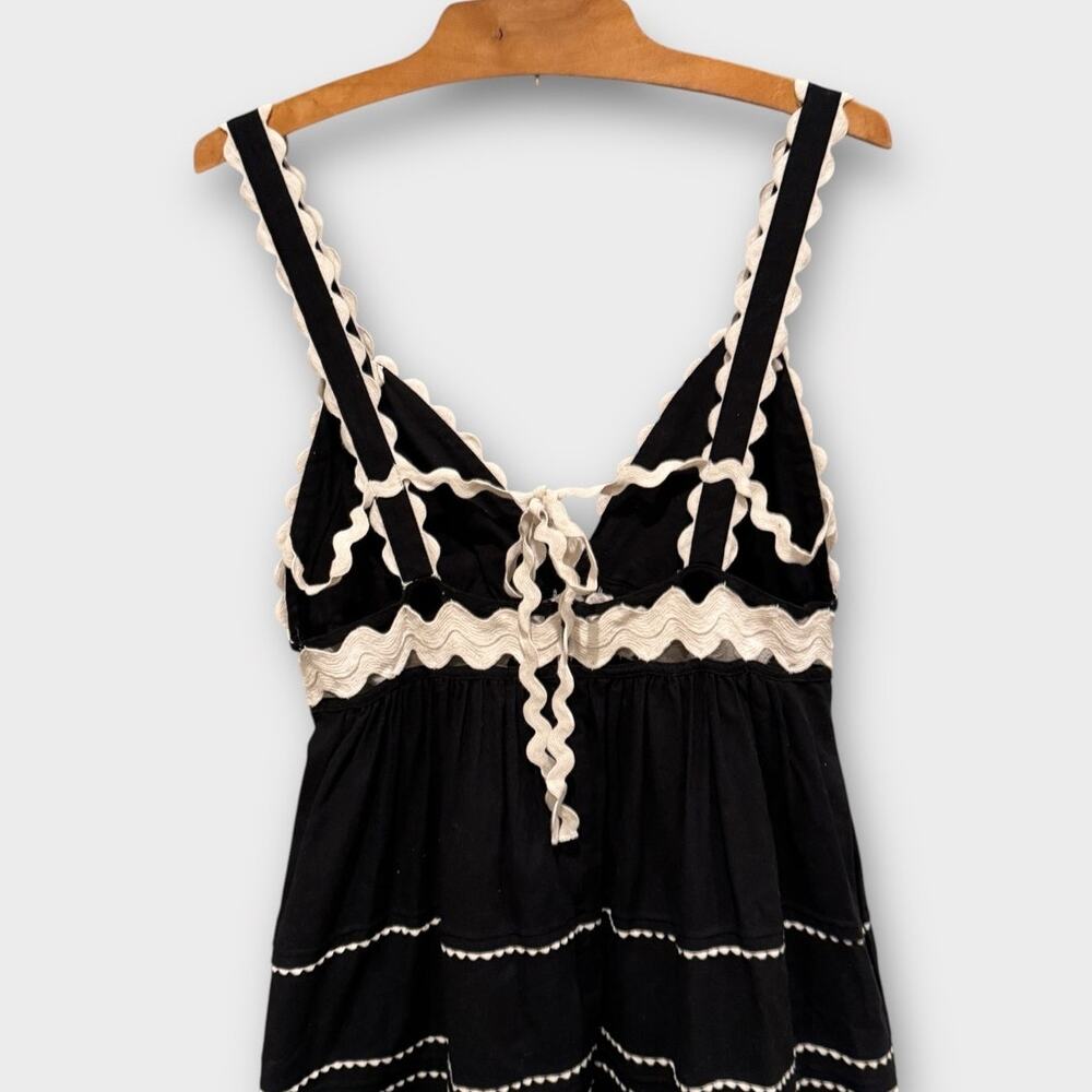 Sea New York  Black Ryleigh Ric Rac Sleeveless Dress Size 6 - Picture 10 of 13
